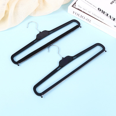 121# Creative Simple Black Plastic Clothing Store Hanger Rotating Hook Display Rack Hanger Customized Logo Wholesale
