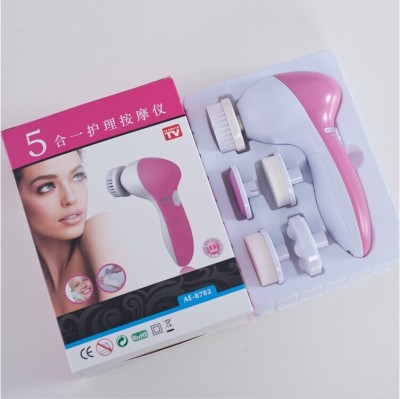 Five-in-one electronic facial cleanser facial massager electric rotary beauty instrument pore cleaner