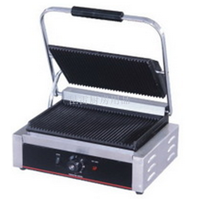 Single Contact Grille Striped Bread Maker Panini Machine Italian Sandwich Steak Oven