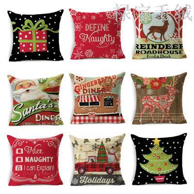 Manufacturers wholesale Christmas creative pillowcase cross-border e-commerce hot sales amaozon ebay linen pillowcase