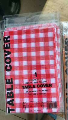 PE peva checked tablecloth printed tablecloth (factory direct sale)