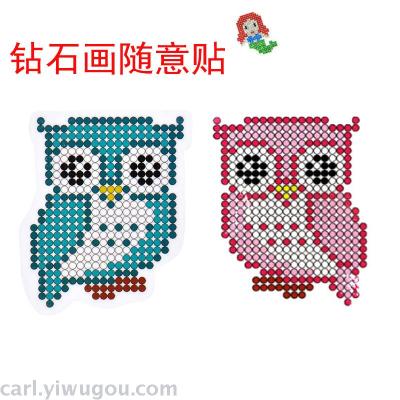 Cross Border Children Diamond Sticker DIY Materials Owl novice Making Mobile Phone Random Sticker Toys