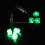 ZD Shiny Ear Stud Party Supplies Light-Emitting Earrings Luminous Necklace Factory Direct Sales Foreign Trade Popular Style Four-Leaf Clover