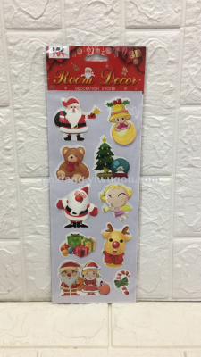 Cartoon Santa Claus Christmas tree snowman Christmas gift hand-decorated 3D stickers