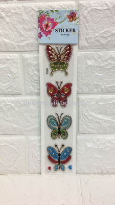 3D four butterfly 3D decoration stickers living room bedroom wall home decoration wall decal sticker