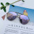 New sunglasses uv-resistant sunglasses hipster sunglasses with striped metal frame 