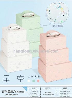 Star series hot stamping portable cake box
