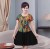 Middle-aged women's summer wear large size printed stitching dress fashion Layered one-pieces dress