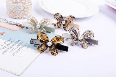 2019 New Korean Style Leopard Print Word Clip Little Clip Shredded Hairpin Clip Hair Accessories Taobao 2 Yuan Supply Wholesale