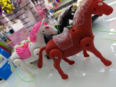 Street stalls hot new leash horse toys electric dolls glowing sound leash horse children toys wholesale