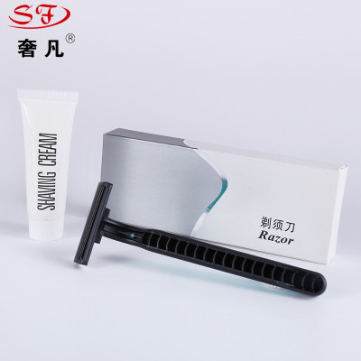 Hotel guesthouse manual shaver wholesale hotel supplies disposable shaver shaver support custom LOGO