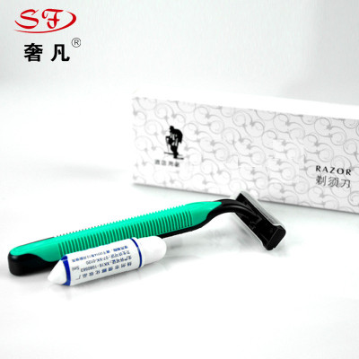 Travel travel toiletries portable disposable shaver shaving razor shaving knife T shaver with shaving cream