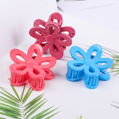 Hair Clip Jaw Clip Solid Color Simple Updo Ponytail Clip Headdress Clip Hollow Flower Factory Direct Sales Hair Claw Head Accessories