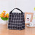 Factory Direct Sales Plaid Insulated Bag Portable Lunch Bag Waterproof Insulated Lunch Box Bag Ice Pack Hand Carry Heat Preservation Bag