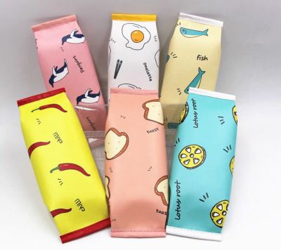 Manufacturer's new PU Korean stationery and pencil bag simulation fun snacks stationery bag students large capacity bag
