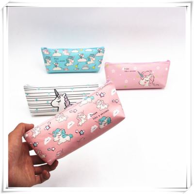 Hot selling day is cute girl soft younger sister unicorn pen bag student stationery storage bag small fresh pencil bag female