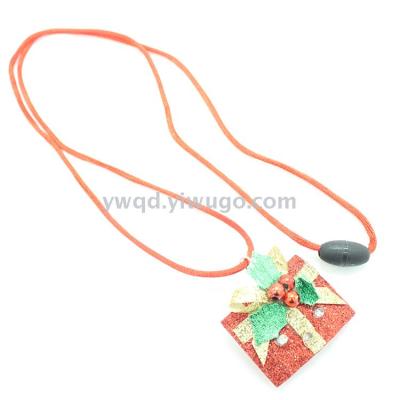ZD Christmas Pendant Luminous Led Necklace Pendant Christmas Luminous Products Factory Direct Sales Foreign Trade Popular Style