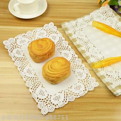 Flower Bottom paper round Dessert Cake Pad Paper oval BBQ Fried Blotting Paper Kitchen Plate pad paper