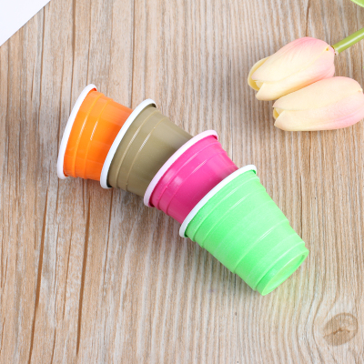 Transparent OPP Bag 20 Pieces Per Package Disposable Color Plastic Cup with Various Colors and Styles Easy to Carry