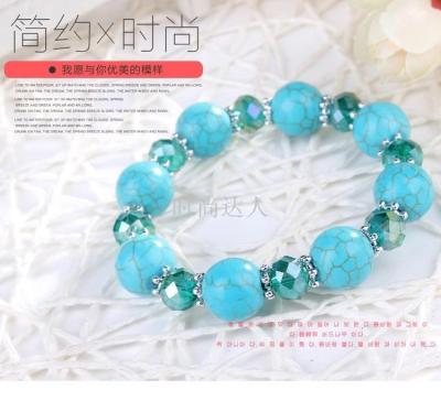The Korean version of fashion crystal candy beads joker personality bracelet yiwu cheap small gifts wholesale