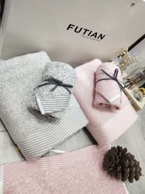 Futian misty rain hazy pure cotton Nordic household wind towel AB yarn face towel