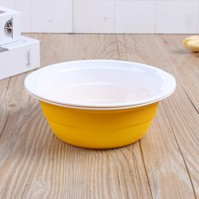 Large round Disposable Salad Bowl Outdoor Portable Cold Dish Bowl Barbecue BBQ Party Ingredients Bowl