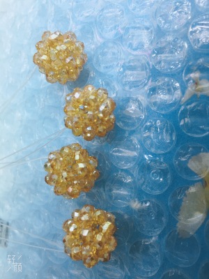 4# flat beaded crystal balls