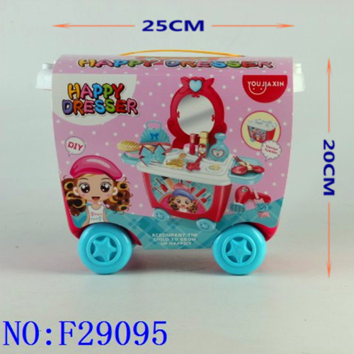 Children‘s Toys Wholesale Girls Play House Hand Push Beauty Car set F29095