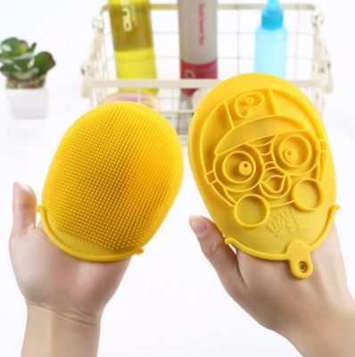 Hot style Korean baolulu silicone scrub brush for children's baby cartoon bath god double side rub ash rub mud tool