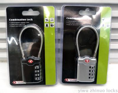 4 digits TSA Cable Combination Lock,Tsa Combination Padlock