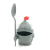 Egg cup holder with spoon removable warrior egg cup holder knight egg cup holder