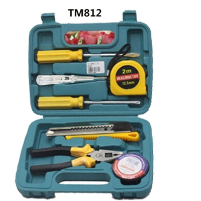 Multi-Element Tm812 Toolbox Flat Pliers Screwdriver Electric Pen Tape 7-Piece Car Household Tools Spot Wholesale