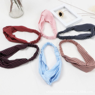 Korea edition new style stripe bowknot hair takes female type yoga movement hair band to wash a face to make up head to take a hair band