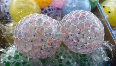 White mesh extrusion beads pentagonal sequins vent ball