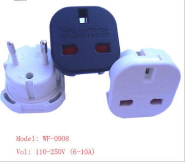 British standard European standard adaptor American standard adaptor German standard socket adaptor European standard round flat power plug