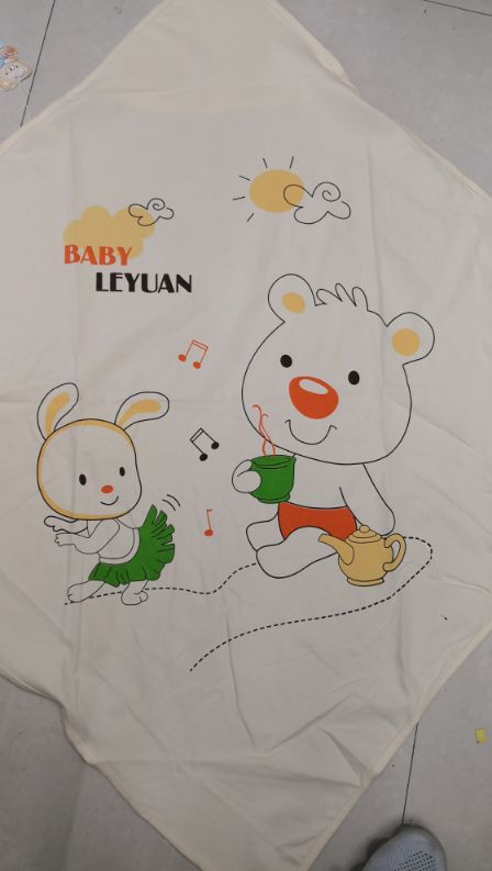 全棉单层韩版卡通可爱抱被舒适透气抱毯浴巾裹背90x90