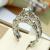 Rongyu 2019 new hot style creative couples set of rings men and women heartbeat platinum engagement wedding diamond ring