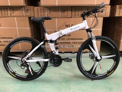 Bicycle 26 inches 21 - speed folding 3 knives one wheel bicycle factory direct sales