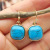 Rongyu luxury fashion 14 k gold turquoise earrings export new eardrops