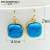 Rongyu luxury fashion 14 k gold turquoise earrings export new eardrops