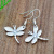 Rongyu 925 silver plated popular zircon dragonfly earrings fashion fine jewelry manufacturers direct sale earrings
