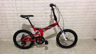 Bicycle 20 inch aluminum alloy frame folding shimano transmission new mountain bike factory direct sales