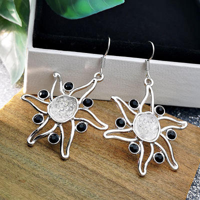 Rongyu wish sell creative starfish set diamond earrings female fashion simple star glitter crystal pendant