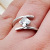 Rongyu new creative square princess ring simulation diamond ring 925 silver lady engagement ring