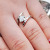 Rongyu new creative square princess ring simulation diamond ring 925 silver lady engagement ring