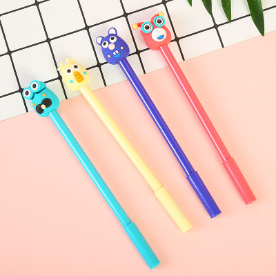 Creative Cartoon Shape Student Gel Pen Black Writing Ball Pen Children's Toy Gift Pen