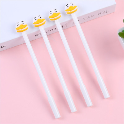 Cute Cartoon Expression Creative Student Stationery Writing Gel Pen Black Gel Ink Pen Wholesale