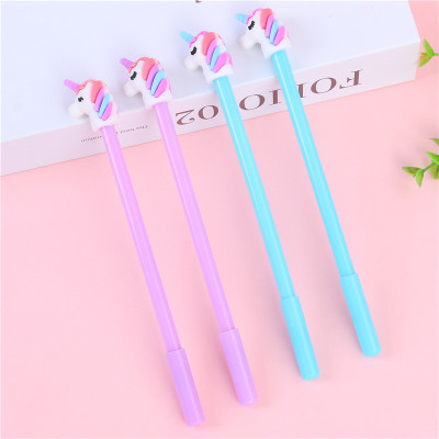 Cartoon Unicorn Girl Heart Gel Pen Student Creativity Stationery Children's Toys Gift Pen