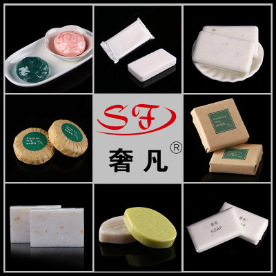 Hotel disposable soap small round soap green tea travel portable soap piece toiletries