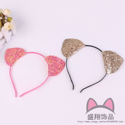 Little girl hair card hair act the role of princess super germination hoop hair act the role of children 's head hoop cat ears hair hoop simple and lovely